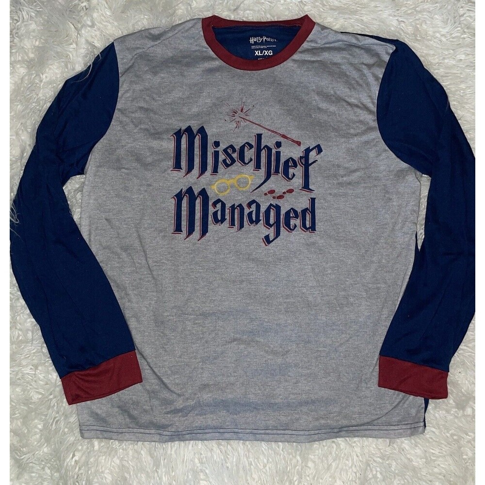 Harry Potter Women's Size XL Mischief Managed Pajama Sleep Shirt Long Sleeve